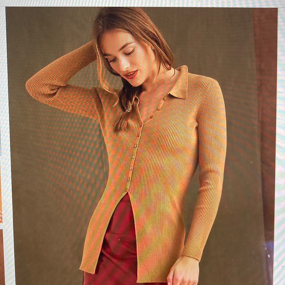 NWT Maeve by Anthropology ribbed slim cardigan